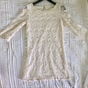 F21 Off white Lace Dress